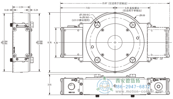 XPH8磁式增量防爆編碼器外形及安裝尺寸 - 西安德伍拓自動(dòng)化傳動(dòng)系統(tǒng)有限公司