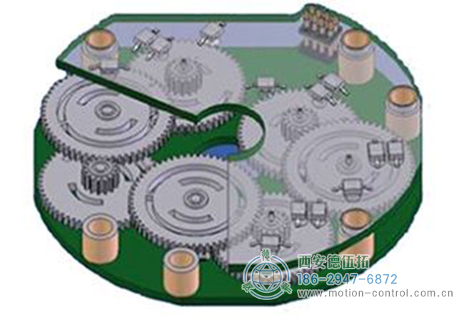 使用多個(gè)通過(guò)機(jī)械齒輪連接的編碼器盤(pán)組成的多圈絕對(duì)值式編碼器